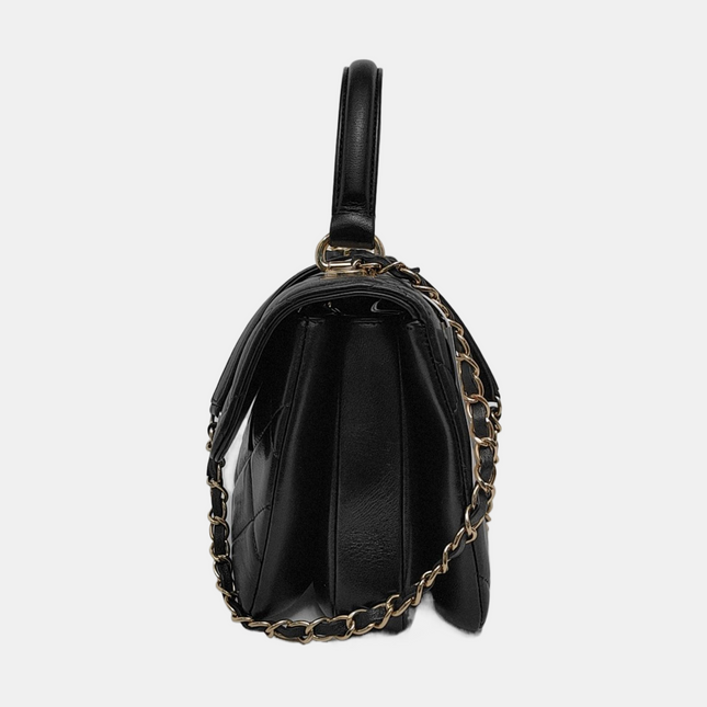 Chanel Trendy CC Small Black Lambskin Leather Gold Hardware