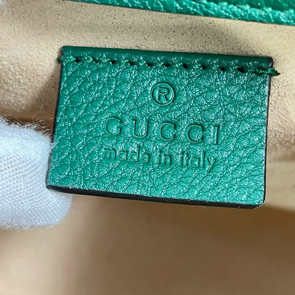 Gucci Diana Mini Green Leather Bag Bamboo Handle with Strap