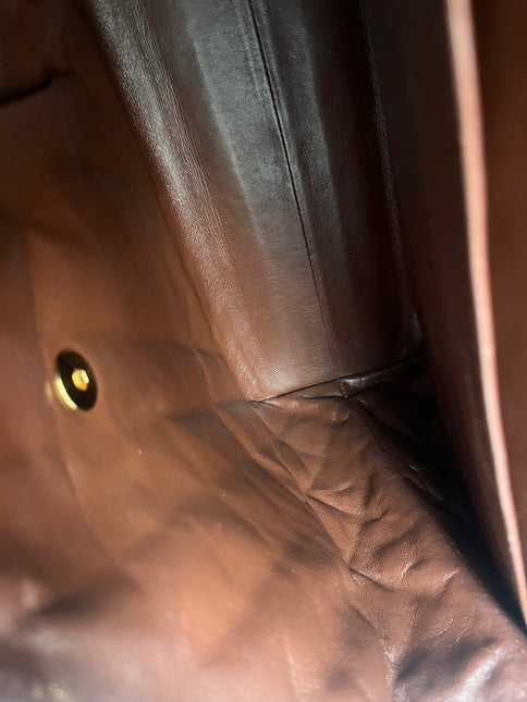 Chanel Vintage Top Handle Kelly Dark Caramel Flap Bag Caviar Leather 24k Gold Plated Hardware, 1996-1997