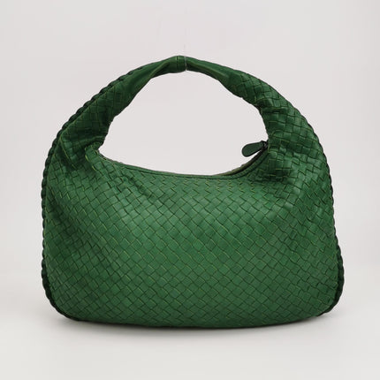 Bottega Veneta Hobo Bag Lambskin Leather Green 40cm