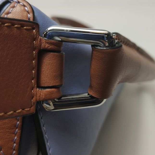 Loewe Puzzle Small Tricolor Purple Pink Grey Calfskin Leather Crossbody Bag