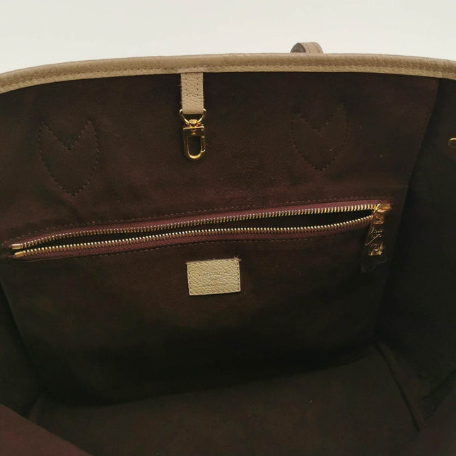Sold Louis Vuitton Leather Neverfull MM Tote Medium Grey