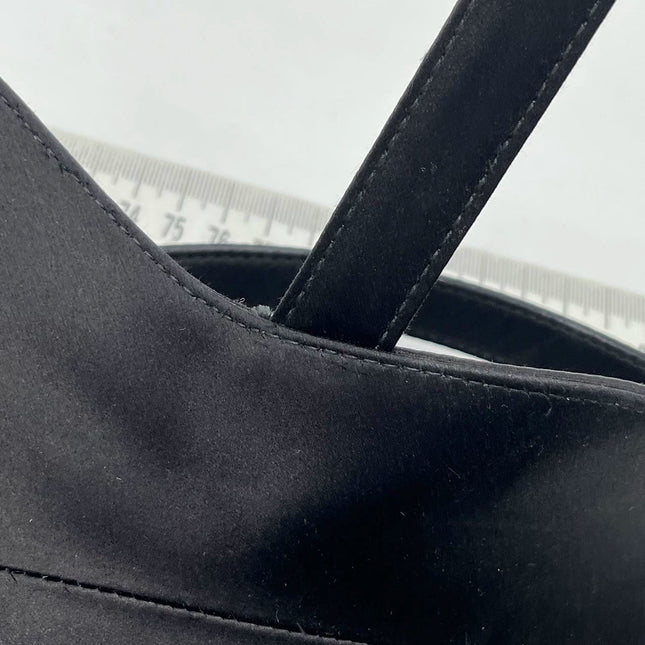 Dior Saddle Mini Silk Handbag Black with crystals