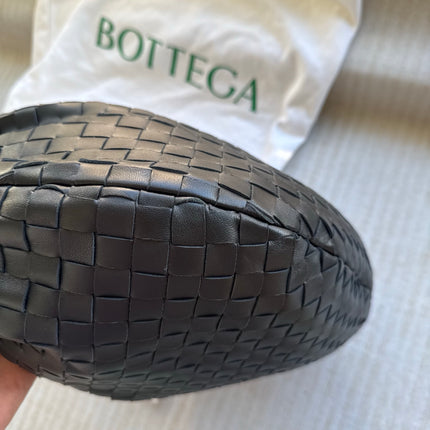 Bottega Veneta Jodie Small Black Lambskin Leather Silver Hardware