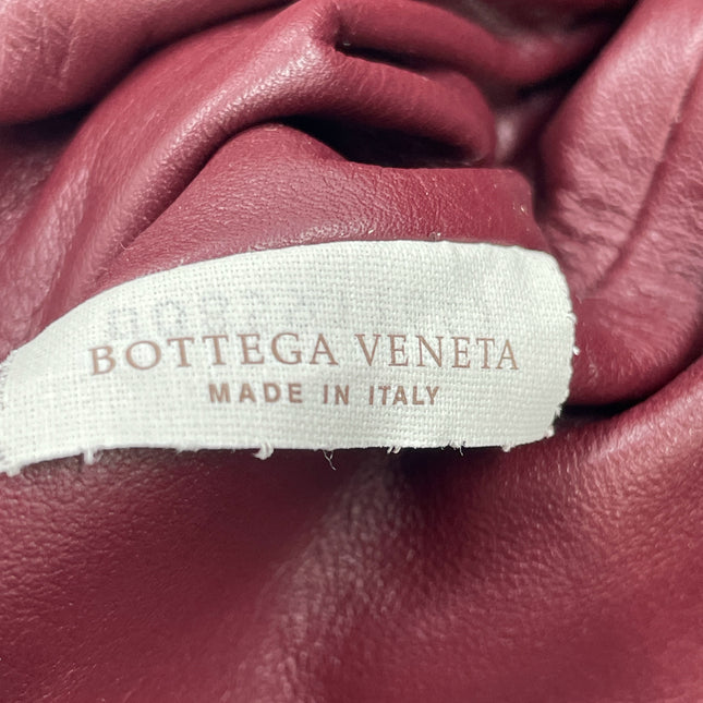Bottega Veneta Pouch Calfskin Leather Burgundy Large