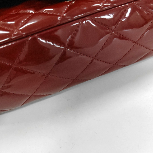 Chanel Classic Flap Medium Burgundy Patent Leather Silver HW, 2010-2011