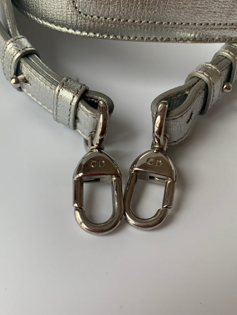 Sold Lady Dior ABCdior Small Silver Cannage Lambskin Handbag