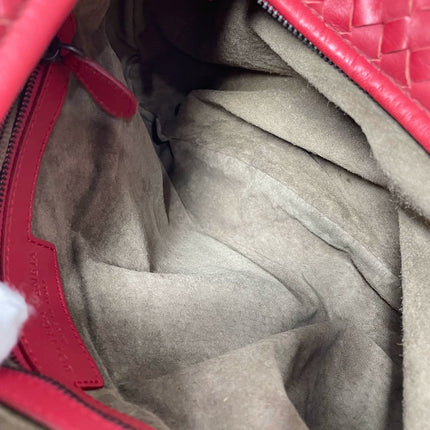 Sold Bottega Veneta Intrecciato Hobo Bag Medium Burgundy Lambskin leather