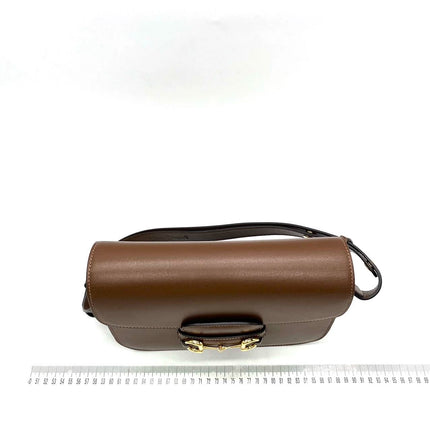 Gucci 1955 Horsebit Shoulder Bag Caramel Brown Small Leather