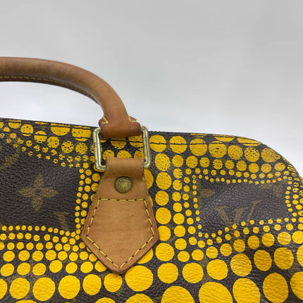 Louis Vuitton x Yayoi Kusama Limited Edition Speedy 30 Yellow Top Handle Bag