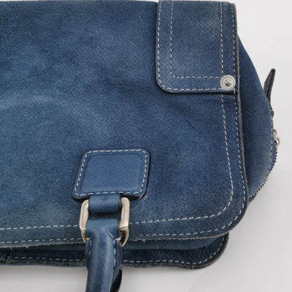 Sold Loewe Amazona 23 in Navy Blue Suede Leather with Strap