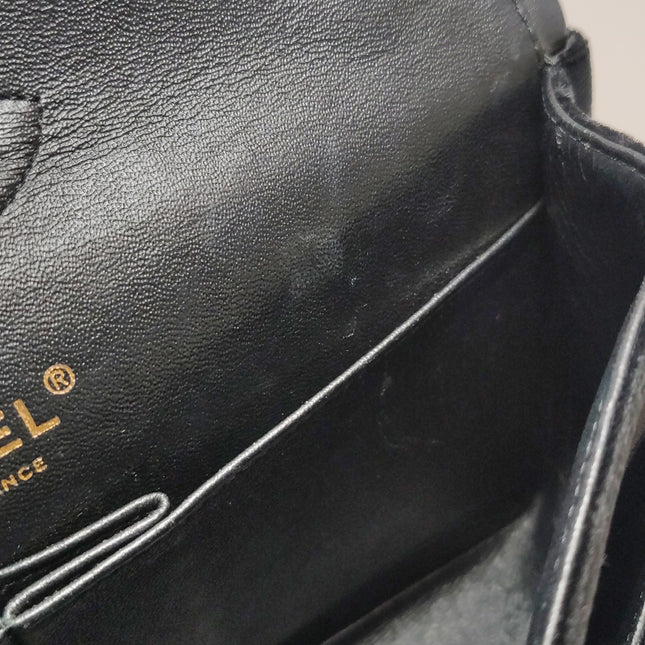 Chanel Classic Flap Medium Black Velvet Gold Hardware, 2014-2015