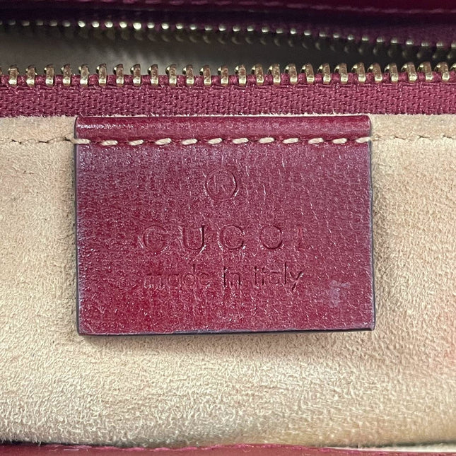Sold Gucci 1955 Horsebit Leather Shoulder Bag Red Small