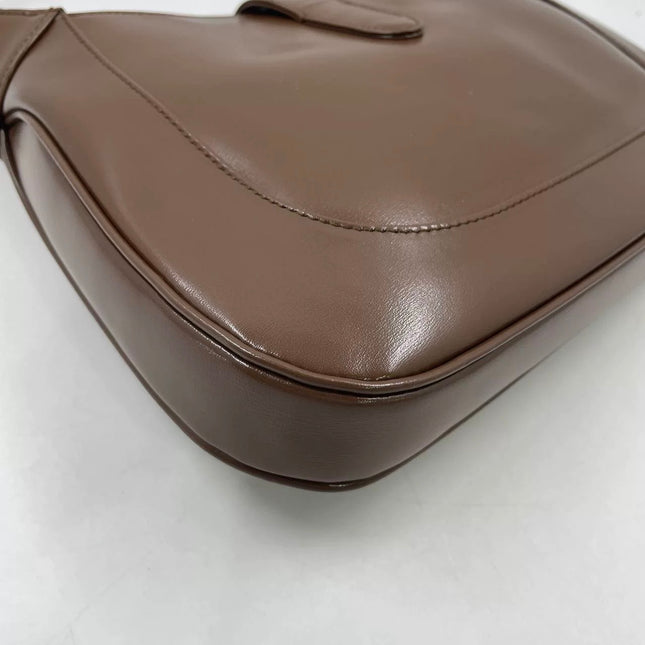 Gucci Jackie 1961 Small Brown Smooth Leather Bag