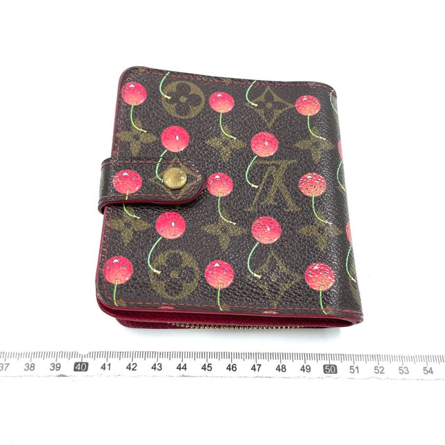 Louis Vuitton Limited Edition Monogram Cherry Compact Zippy Wallet