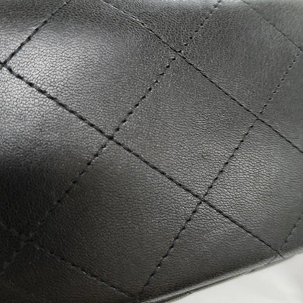 Sold Chanel Classic Flap Jumbo 2010 Black Lambskin Leather Double Flap with Gold Hardware