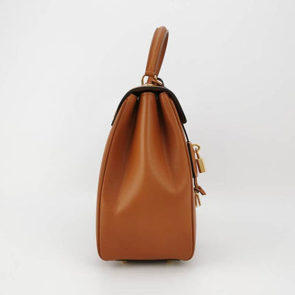 Sold Celine 16 Bag Medium Caramel Natural Tan Smooth Calfskin Leather