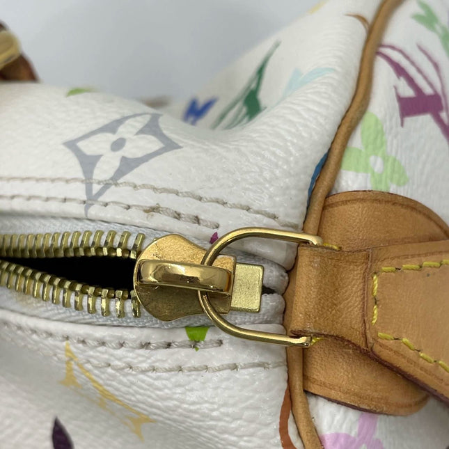 Louis Vuitton x Takashi Murakami Speedy 30 Lock White Multicolor