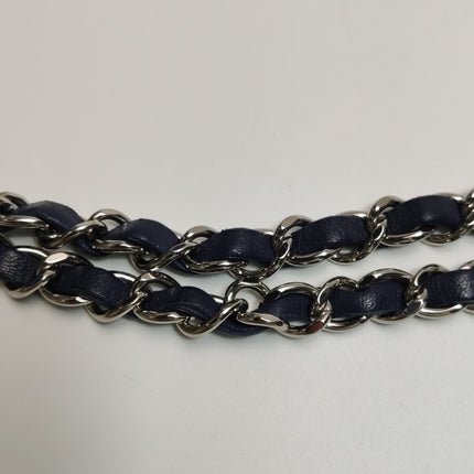 Chanel Classic Flap Mini 2020 Navy Lambskin Leather Silver Hardware