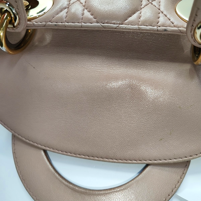 Lady Dior ABCdior Small Nude Pink Cannage Lambskin Handbag No Strap