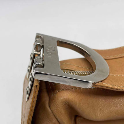 Dior Flight Medium Tan Brown Calfskin Leather Shoulder Bag