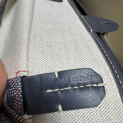 Goyard Artois PM Small/Medium Grey Tote with Leather Corners and Zip Opening