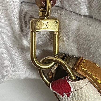 Louis Vuitton x Takashi Murakami Cherry Blossom Pochette Accessoire White Monogram