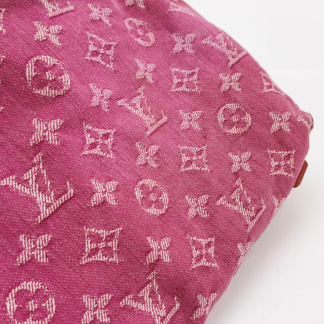 Louis Vuitton Monogram Pink Denim Baggy PM Shoulder Bag