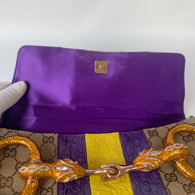 Gucci Horsebit 1955 Chain bag with embellished snake head buckle