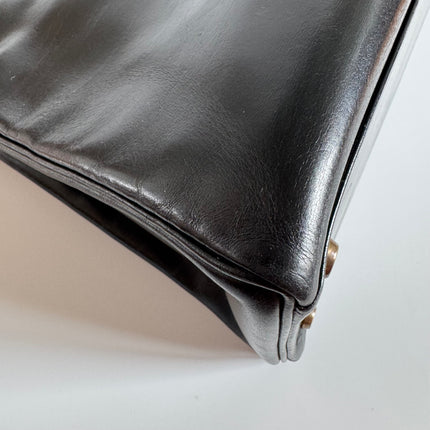 Hermes Kelly 32 Retourne Black Box Leather Gold HW 1987
