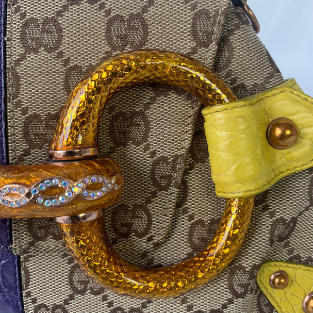 Gucci Horsebit 1955 Chain bag with embellished snake head buckle