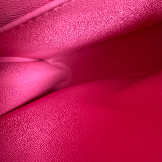 Chanel Classic Flap Medium Double Flap Pink Jersey Silver Hardware 2014