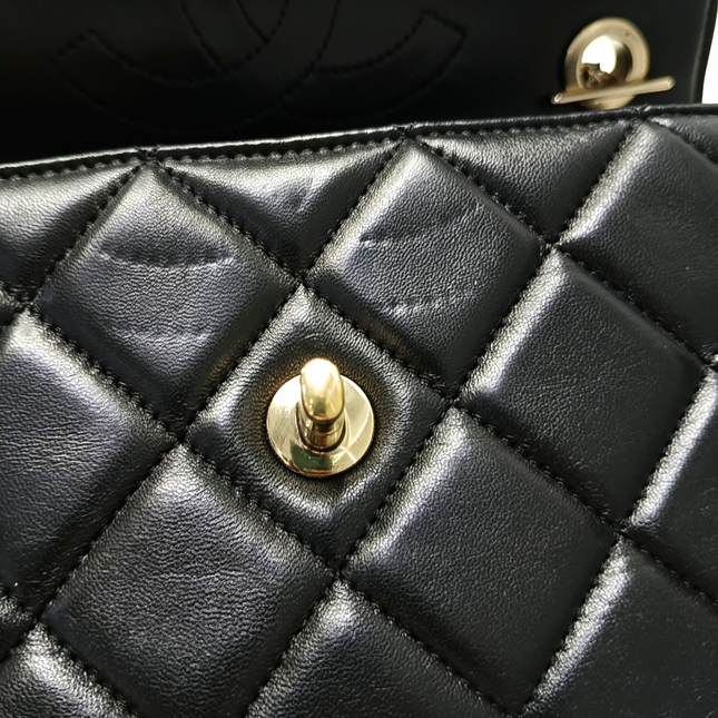 Chanel Trendy CC Small Black Lambskin Leather Gold Hardware