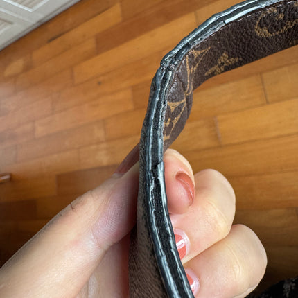 Louis Vuitton Atlantis Small Brown Monogram Canvas Bucket Bag with Strap