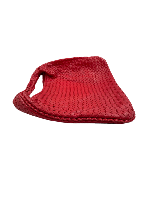 Sold Bottega Veneta Intrecciato Hobo Bag in Red leather Large