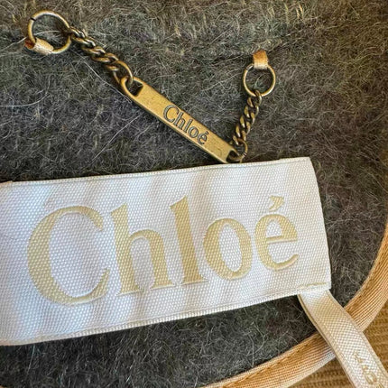 Chloé 2017 Fall/Winter Green Mohair Plaid Coat Oversized Fit Size S