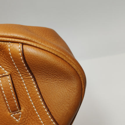 Dior Top Handle Saddle Bag Cognac Tan Brown Calfskin Leather