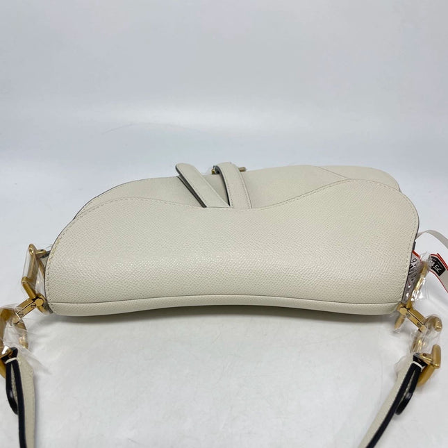Sold Dior Saddle Medium 2020 Grained Leather Handbag White