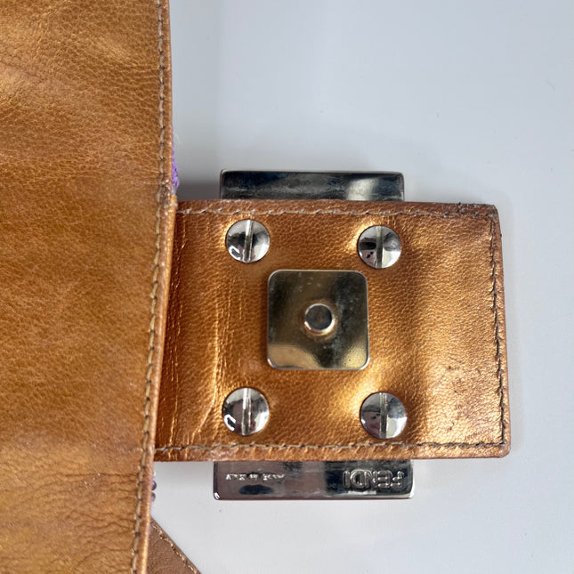 Sold FENDI Baguette Glitter beads Lilac