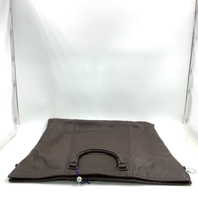 Bottega Veneta Maxi Convertible Tote Dark Chocolate Brown Smooth Leather 55cm