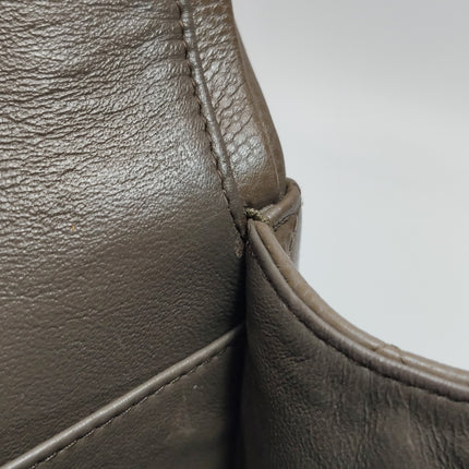 Chanel Classic Flap Jumbo 2012 Coffee Brown Caviar Leather Double Flap Silver Hardware