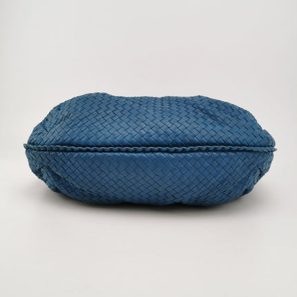 Bottega Veneta Belly Hobo Intrecciato Blue Navy Leather Maxi 50cm