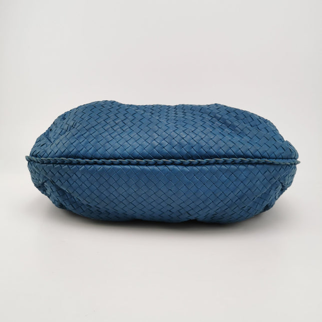 Bottega Veneta Belly Hobo Intrecciato Blue Navy Leather Maxi 50cm