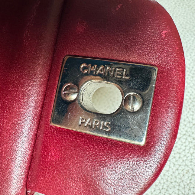 Chanel Classic Flap Medium Burgundy Patent Leather Silver HW, 2010-2011