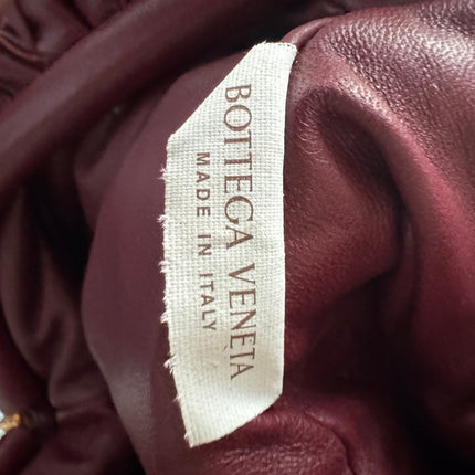 Bottega Veneta Pouch Mini Intrecciato Burgundy Lambskin Leather Crossbody Bag