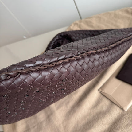 Sold Bottega Veneta Hobo Bag Large Dark Chocolate Brown Lambskin with Studs 47cm