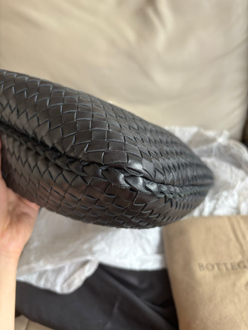 Bottega Veneta Intrecciato Hobo Bag Medium Black Lambskin leather 45cm