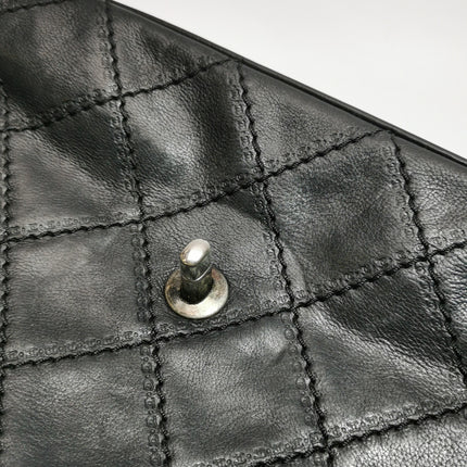 Chanel 2013 Paris-Edinburgh Large Black Flap Calfskin Leather Shoulder Bag