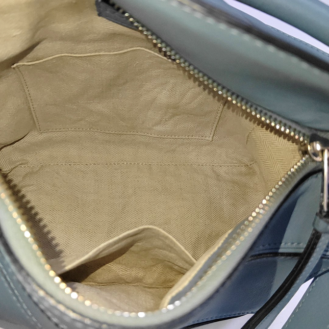 Loewe Puzzle Small Ash Blue Calfskin leather bag