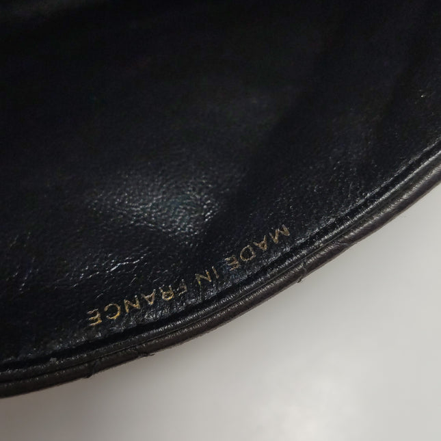 Chanel Double Sided Small Classic Flap Black Lambskin Leather 24k Gold Hardware, 1996-1997